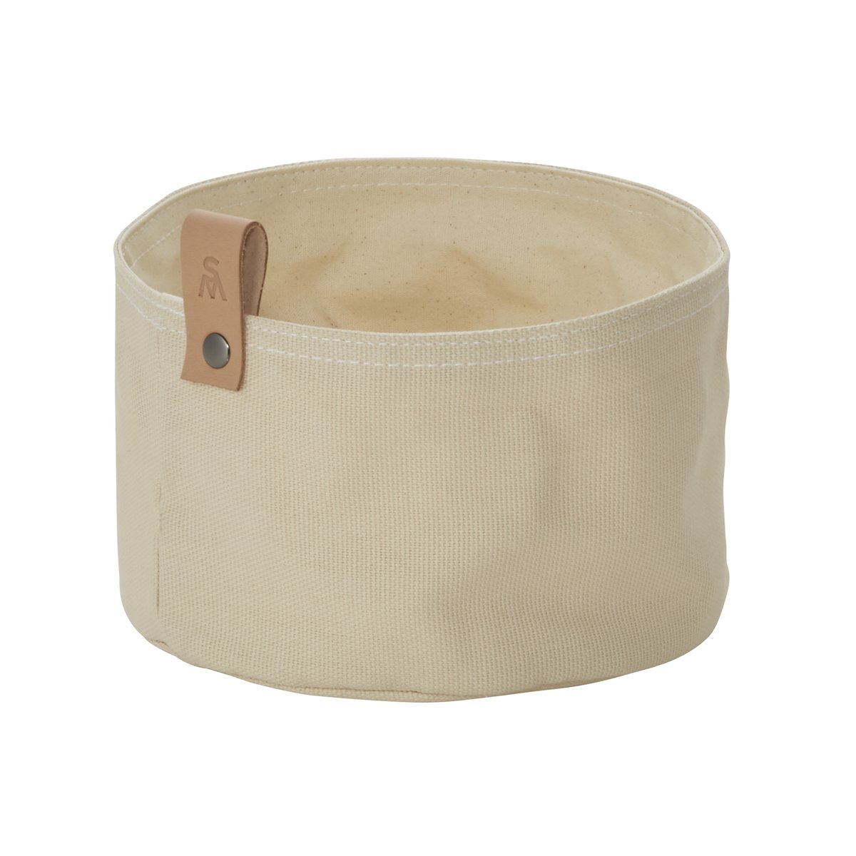 Brottasche FLIP COTTON, Ø 17 cm, Höhe 10 cm, cream, Canvas