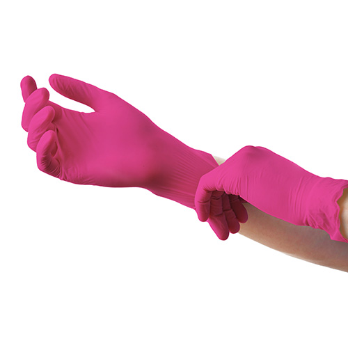 Medi-Inn® Classic Handschuhe, Nitril puderfrei magenta "Nitril Magenta" Größe L