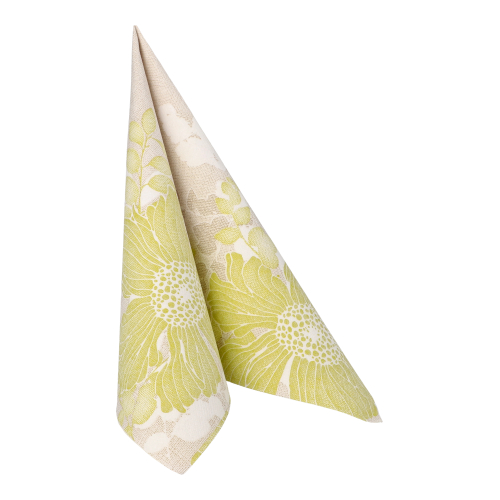 12500 Servietten "ROYAL Collection" 1/4-Falz 40 cm x 40 cm grün "Annabel"