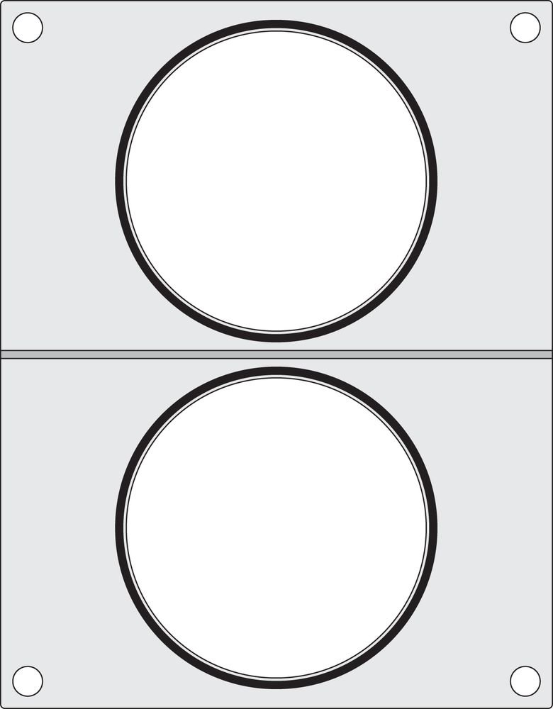 Matrize für Versiegelungsmaschine, HENDI, zwei runde Behälter (ø115 mm)