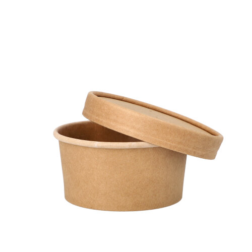 25 Suppenbecher, Pappe rund 180 ml Ø 9,8 cm · 4,9 cm braun 7000 Suppenbecher, Pappe rund 180 ml Ø 9,8 cm · 4,9 cm braun