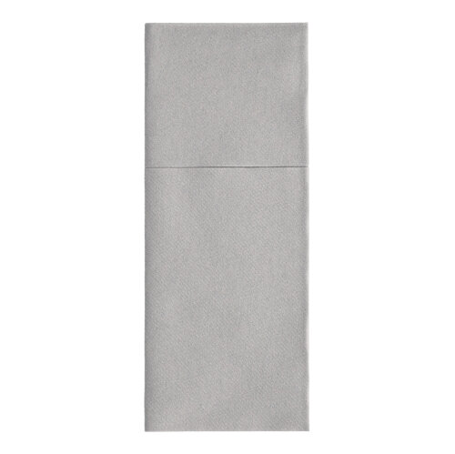 9600 Bestecktaschen, Airlaid 40 cm x 48 cm grau "Premium" mit Besteckfalz