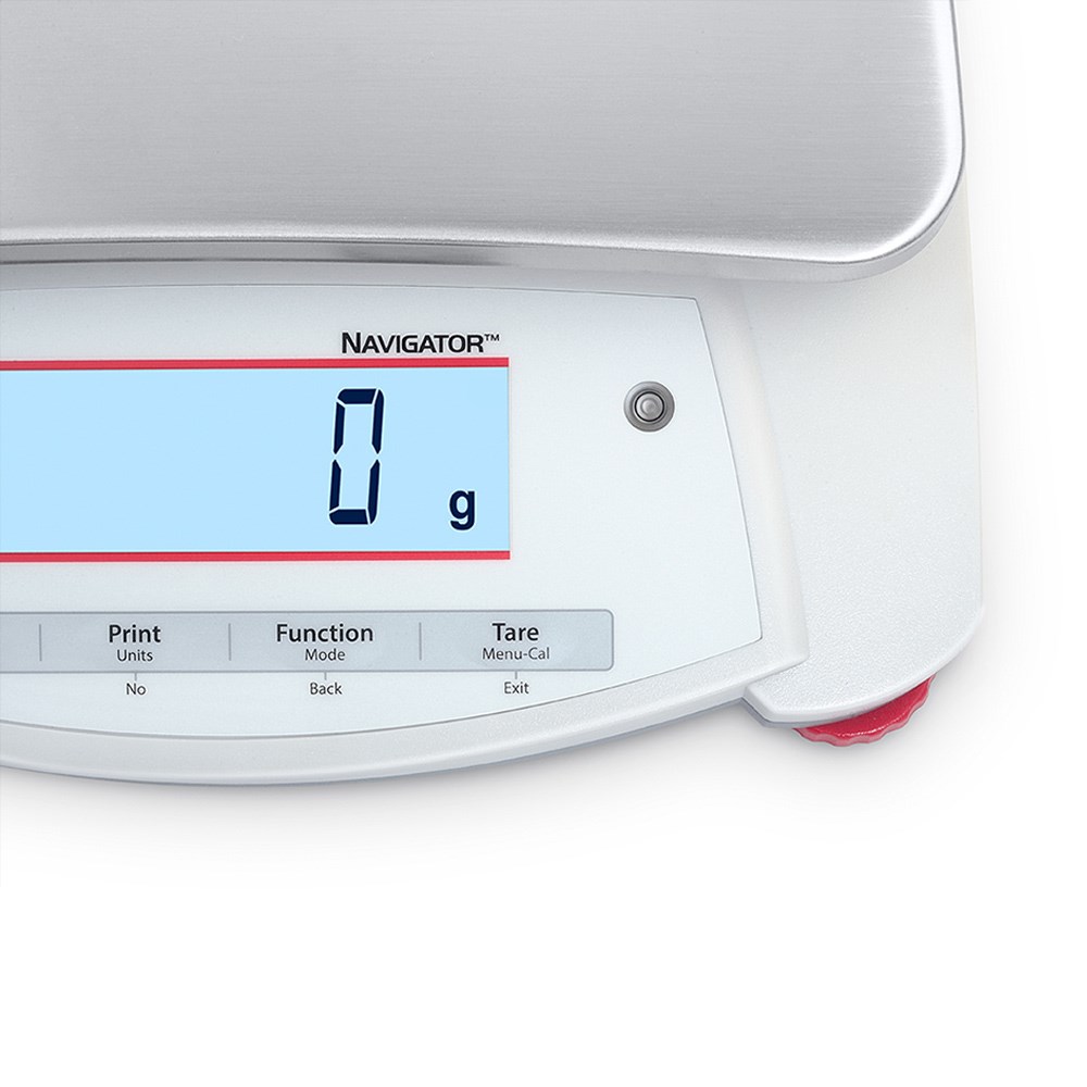 Portable Mehrzweckwaage Ohaus Navigator, 240x250x74 mm (BxTxH), Wägebereich bis 16 kg, Teilung 5 g Portable Mehrzweckwaage Ohaus Navigator, 240x250x74 mm (BxTxH), Wägebereich bis 6,4 kg, Teilung 2 g