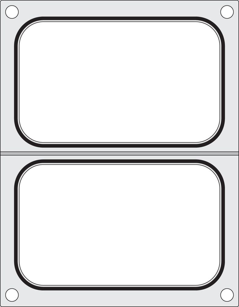 Matrize für Versiegelungsmaschine, HENDI, zwei Behälter (178x113 mm) Matrize für Versiegelungsmaschine, HENDI, zwei Behälter (178x113 mm)
