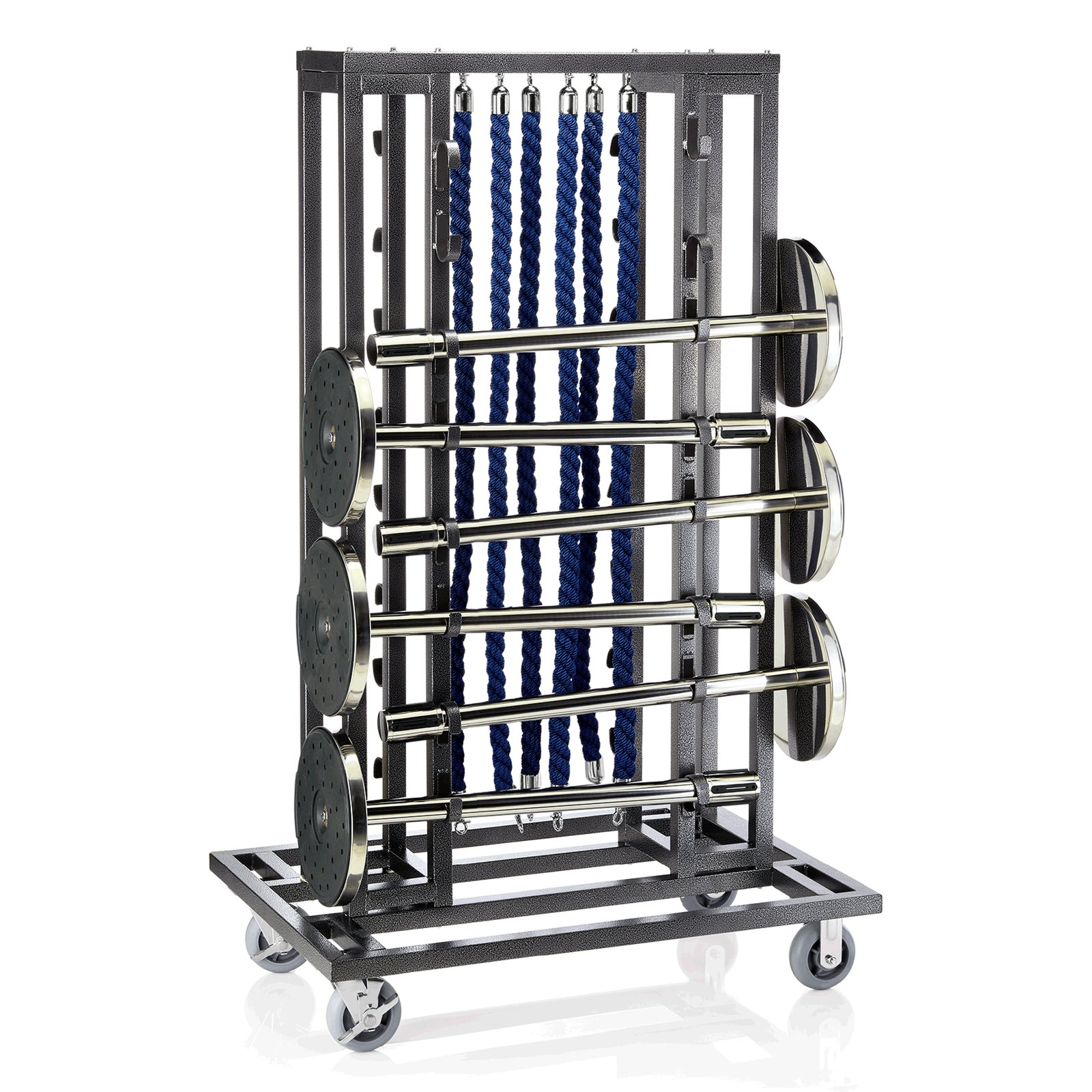 Abgrenzungspfosten Zylinder 32 cm, (H) 95 cm Transportwagen 120 x 80 x 193 cm