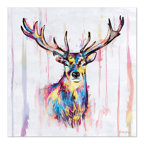 20 Servietten, 3-lagig 1/4-Falz 33 cm x 33 cm "Colourful Deer" 22800 Servietten, 3-lagig 1/4-Falz 33 cm x 33 cm "Colourful Deer"
