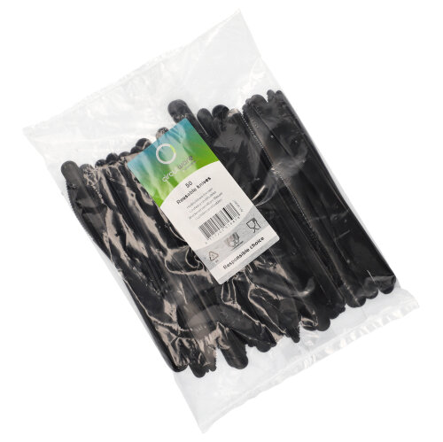 50 "Circulware by Haval" Mehrweg-Messer PP-MF 18,5 cm schwarz extra stabil 60000 "Circulware by Haval" Mehrweg-Messer PP-MF 18,5 cm schwarz extra stabil