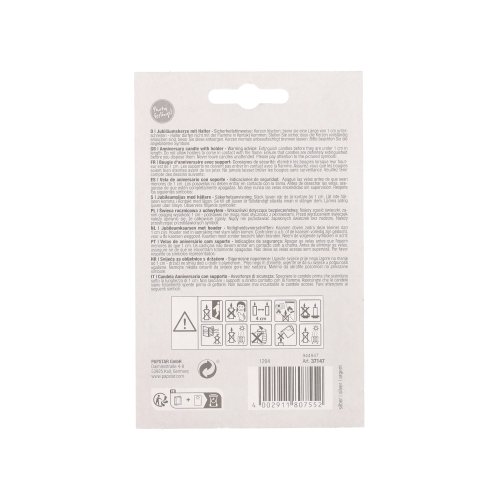 1 Jubiläumskerzen mit Halter 7 cm silber "50" 2880 Jubiläumskerzen mit Halter 7 cm silber "50"