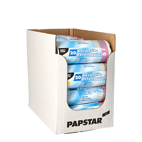 46000 Müllbeutel mit Tragegriffen, HDPE 20 l 48 cm x 47 cm transparent