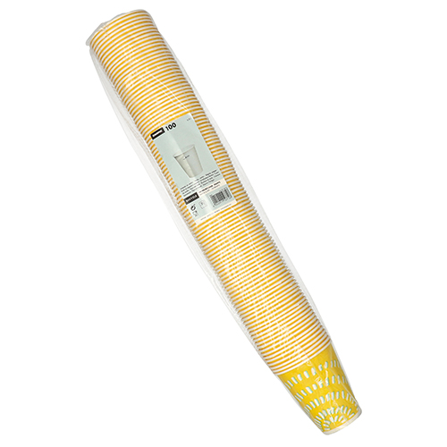 36000 Trinkbecher für Kaltgetränke, Pappe 0,3 l Ø 8,97 cm · 10 cm gelb