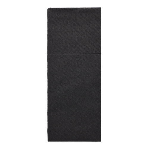 100 Bestecktaschen, Airlaid 40 cm x 48 cm schwarz "Premium" mit Besteckfalz 9600 Bestecktaschen, Airlaid 40 cm x 48 cm schwarz "Premium" mit Besteckfalz
