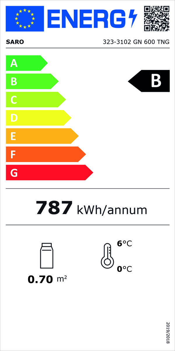 GewerbekühlschrankmitGlastür-2/1GN,ModellGN600TNG
