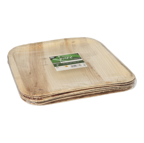 6 Teller, Palmblatt "pure" eckig 25,5 cm x 25,5 cm x 1,5 cm 1800 Teller, Palmblatt "pure" eckig 25,5 cm x 25,5 cm x 1,5 cm