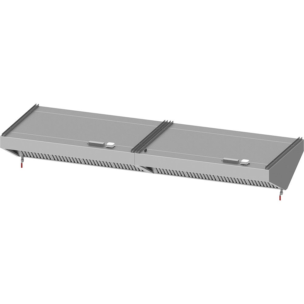 Deckenhaube "Basic Line", Schrägform 3900 mm x 1200 mm mit Flammschutzfilter Typ B