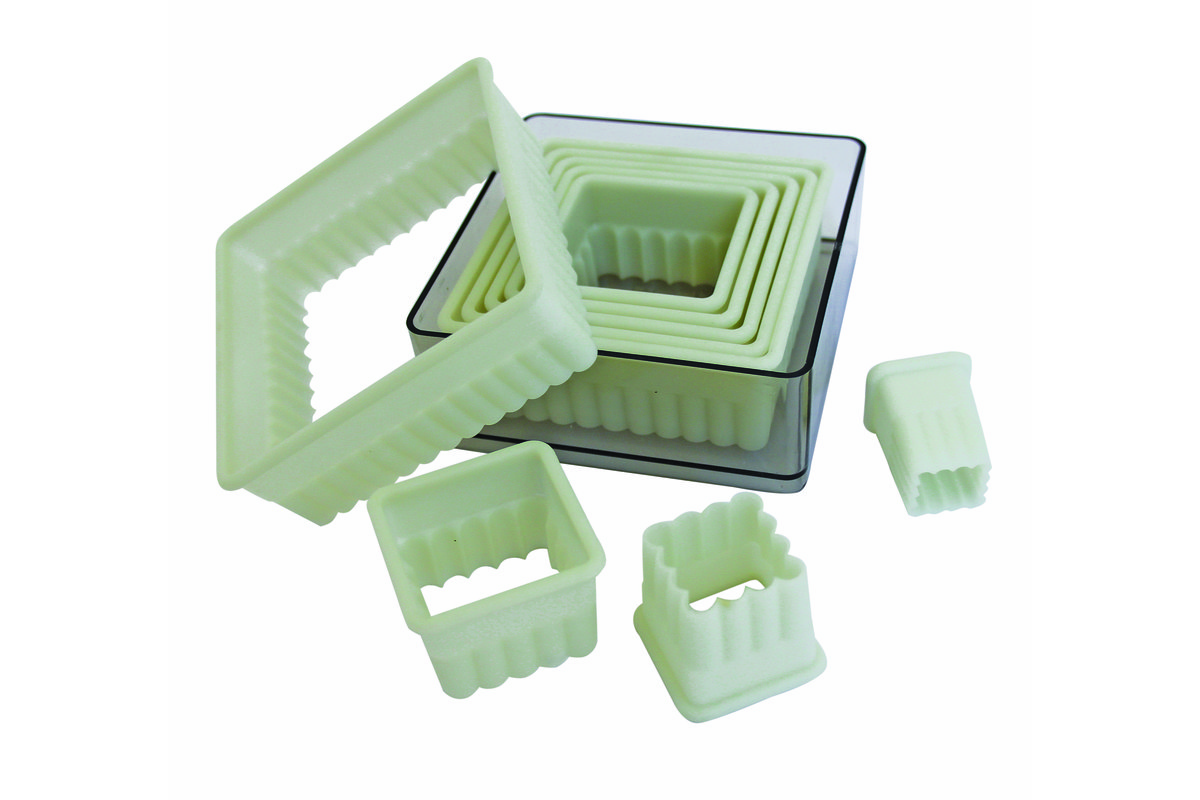 Ausstechersatz Quadrat, gezackt