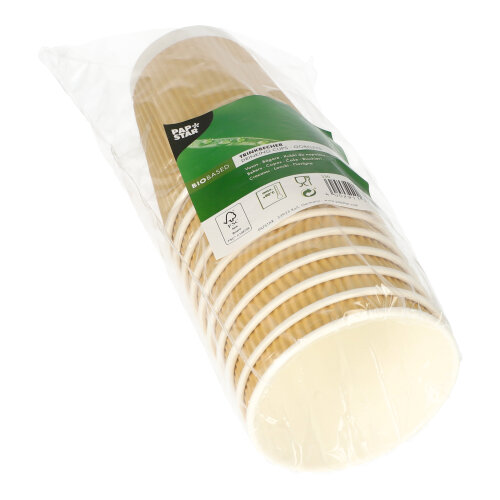 4000 Trinkbecher, Pappe 0,3 l Ø 9 cm · 11 cm Ripple Wall