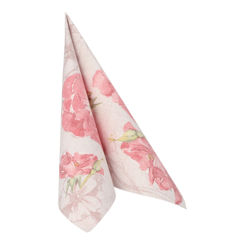 12500 Servietten "ROYAL Collection" 1/4-Falz 40 cm x 40 cm rosa "Blossom"