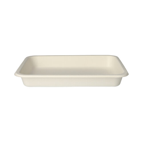 6000 Siegelschalen, Zuckerrohr 900 ml 3 cm x 17,5 cm x 22,5 cm weiss