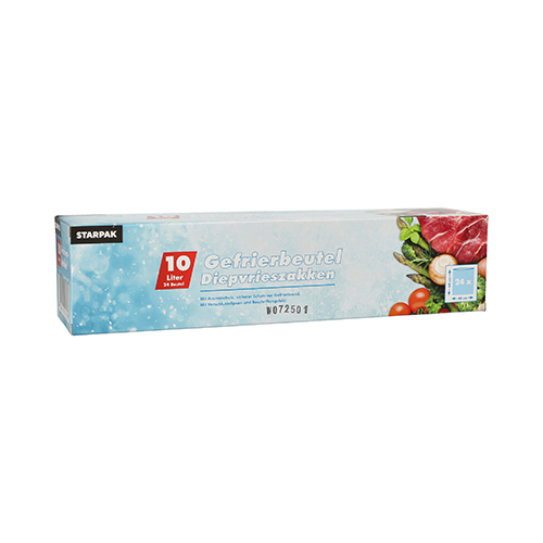 17280 Gefrierbeutel, LLDPE 10 l 60 cm x 40 cm transparent in Faltschachtel