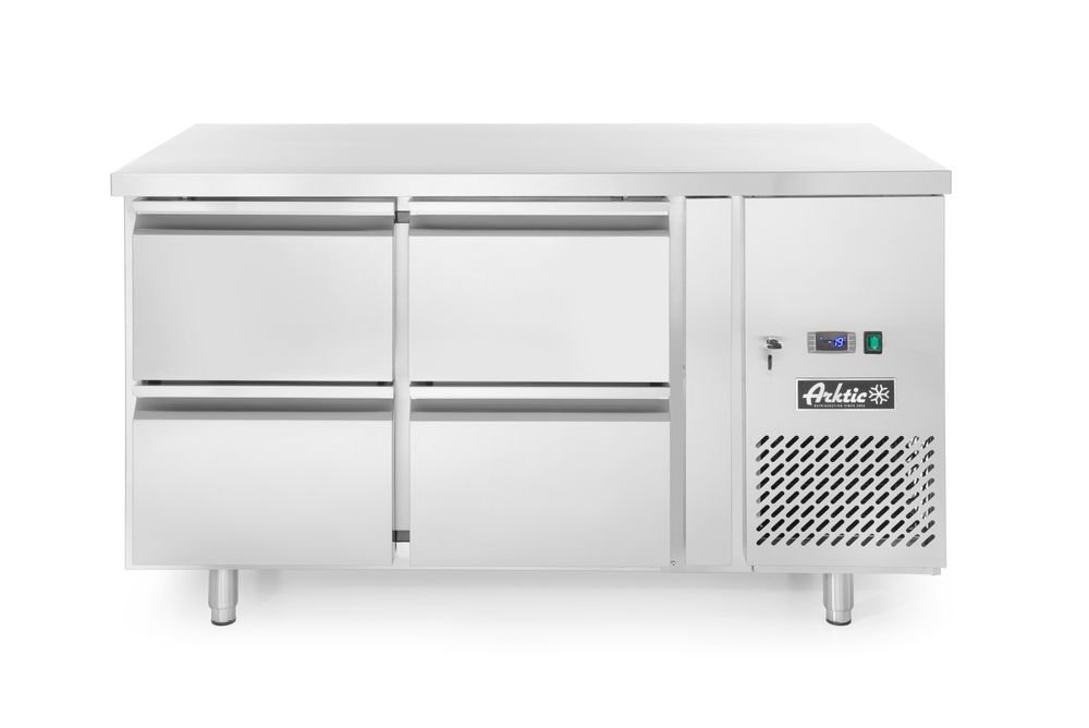 Kühltisch mit 4 Schubladen Profi Line 280L, Arktic, Profi Line, 230V/250W, 1360x700x(H)858mm