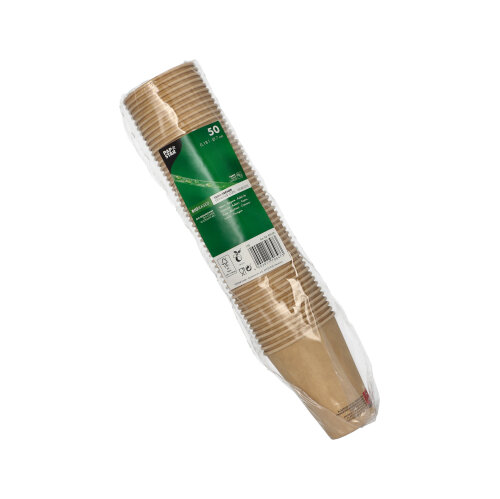 50 Trinkbecher, Pappe 0,18 l Ø 7 cm · 9,2 cm braun 24000 Trinkbecher, Pappe 0,18 l Ø 7 cm · 9,2 cm braun