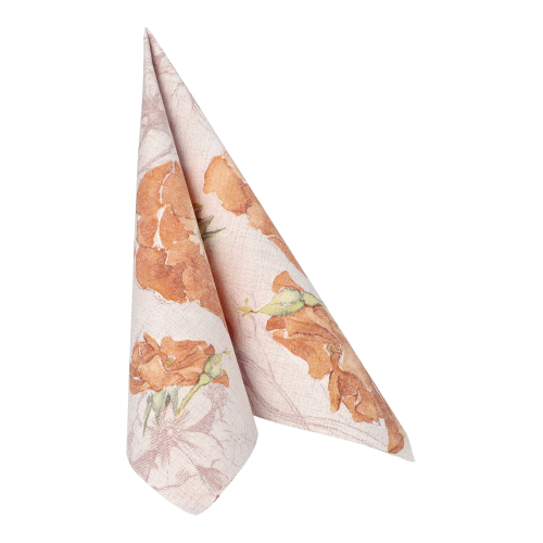 12500 Servietten "ROYAL Collection" 1/4-Falz 40 cm x 40 cm nektarine "Blossom"