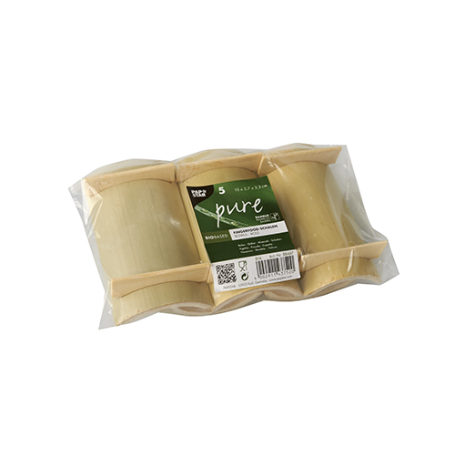 100 Fingerfood - Schalen, Bambus "pure" eckig 10 cm x 5,7 cm x 2,3 cm 3600 Fingerfood - Schalen, Bambus "pure" eckig 10 cm x 5,7 cm x 2,3 cm