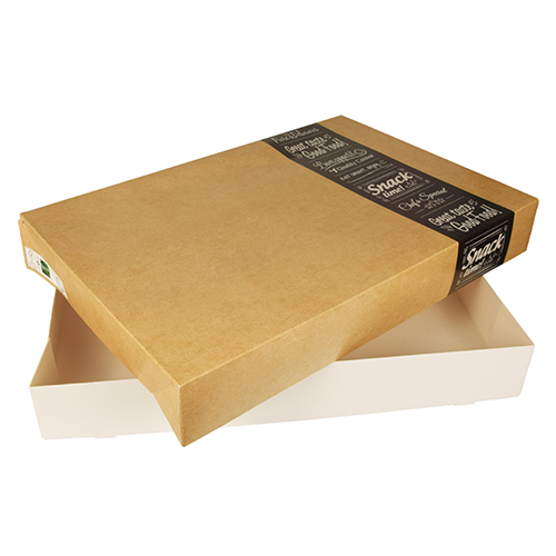 640 Transport- und Catering-Kartons "pure" eckig 8 cm x 37,5 cm x 55,5 cm "Good Food" groß