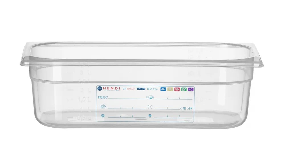 Gastronorm-Behälter 1/3, GN 1/3, 4L, Transparent, 325x176x(H)100mm Gastronorm-Behälter 1/3, GN 1/3, 4L, Transparent, 325x176x(H)100mm