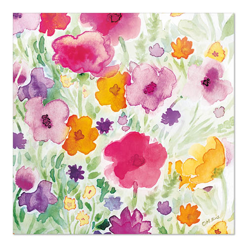 22800 Servietten, 3-lagig 1/4-Falz 33 cm x 33 cm "Flower Field"