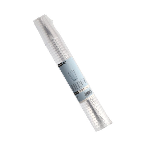 40 Trinkbecher, PS 0,1 l Ø 5,5 cm · 7,5 cm glasklar 24000 Trinkbecher, PS 0,1 l Ø 5,5 cm · 7,5 cm glasklar