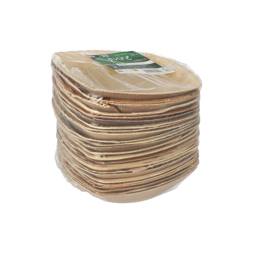 2400 Schalen Palmblatt "pure" 200 ml 4 cm x 14 cm x 14 cm natur "QUADRATO"
