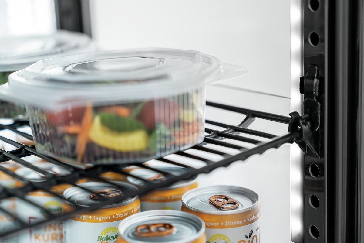 Mini-Kühlvitrine 64L2T schwarz Mini-Kühlvitrine 64L2T schwarz