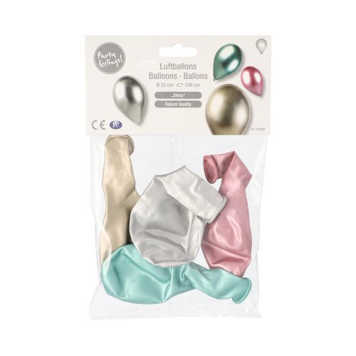 4 Luftballons Ø 33 cm farbig sortiert "Shiny" large 11200 Luftballons Ø 33 cm farbig sortiert "Shiny" large