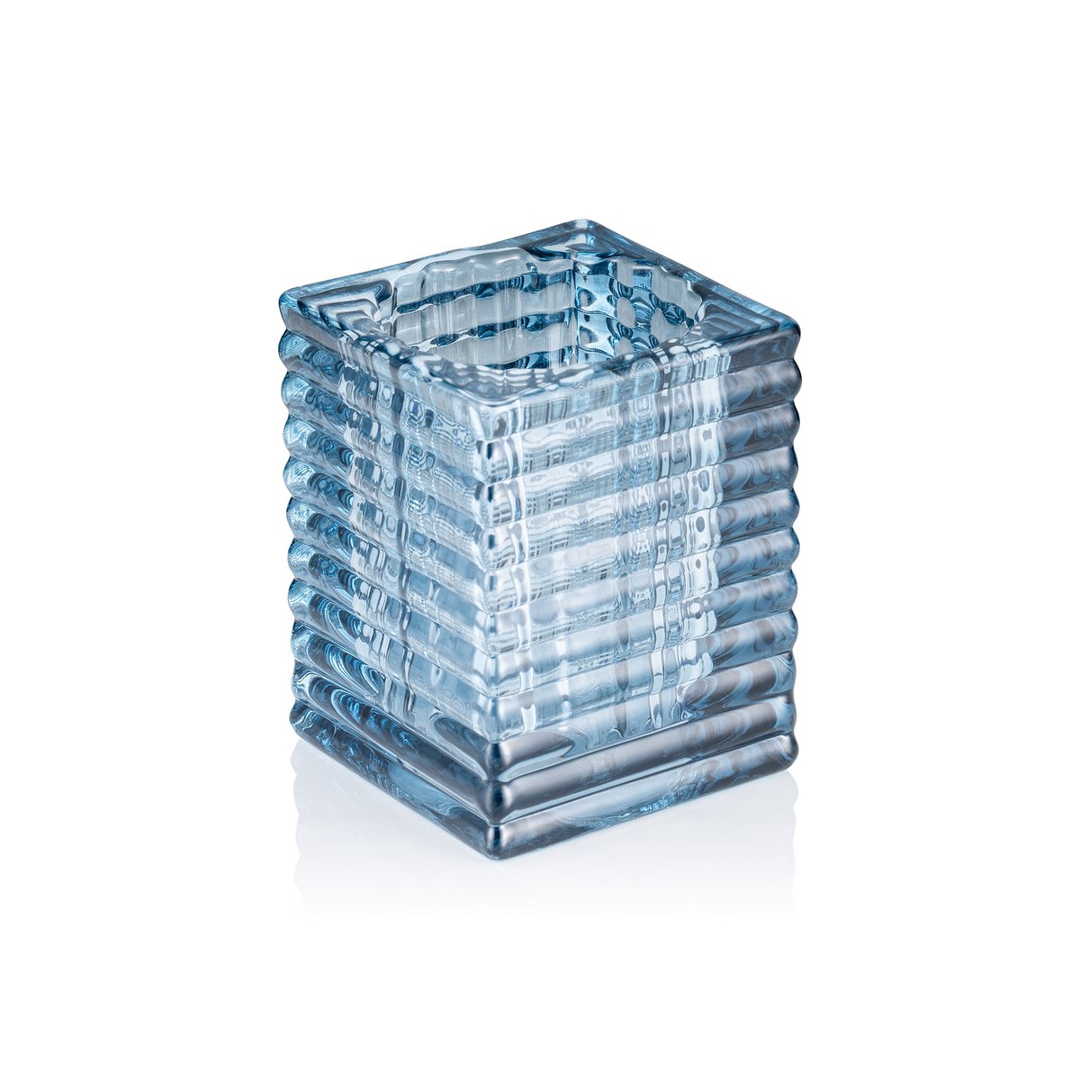Cube Steel Blue YUYU, 7,5 x 7,5 x 9,5 cm Cube Steel Blue YUYU, 7,5 x 7,5 x 9,5 cm