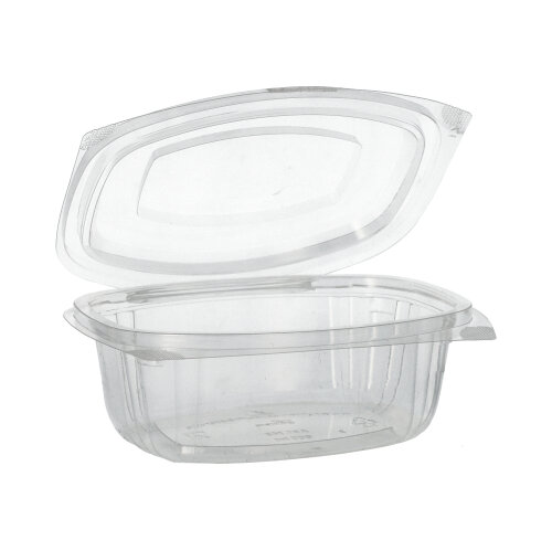 4800 Feinkost- und Salatschalen mit Klappdeckeln, PLA "pure" 500 ml 6,4 cm x 16,1 cm x 13,2 cm glasklar
