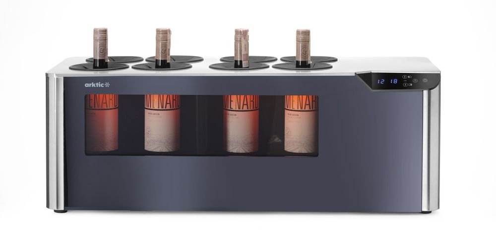 Theken-Weinkühler Cellar, 2 Zonen, Arktic, Schwarz, 220-240V/60W, 800x350x(H)293mm