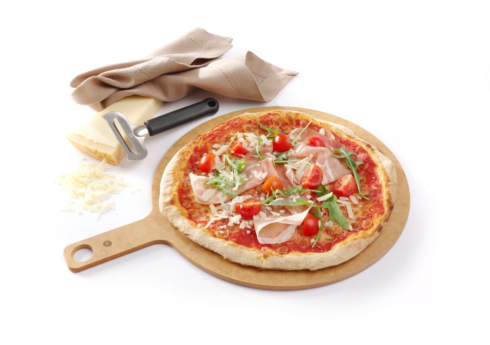 Pizzabrett mit Griff, HENDI, ⌀356x(H)6mm