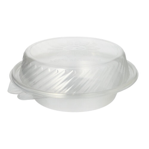 Feinkost- und Salatschalen mit Klappdeckel PP rund 950 ml 8,7 cm x 22 cm x 21,5 cm Feinkost- und Salatschalen mit Klappdeckel PP rund 950 ml 8,7 cm x 22 cm x 21,5 cm