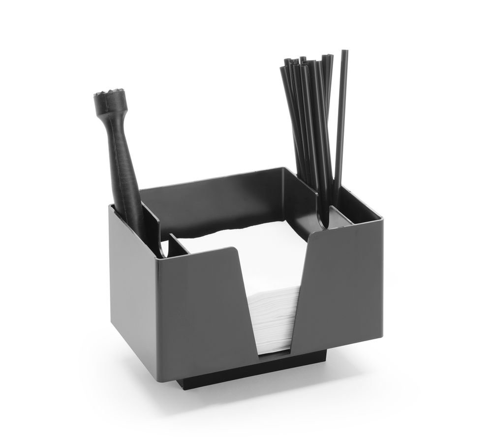 Barcaddy - 3 Fächer, BarUp, Schwarz, 193x143x(H)136mm