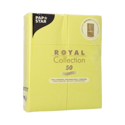 18000 Servietten "ROYAL Collection" 40 cm x 30 cm limonengrün mit Besteckfalz