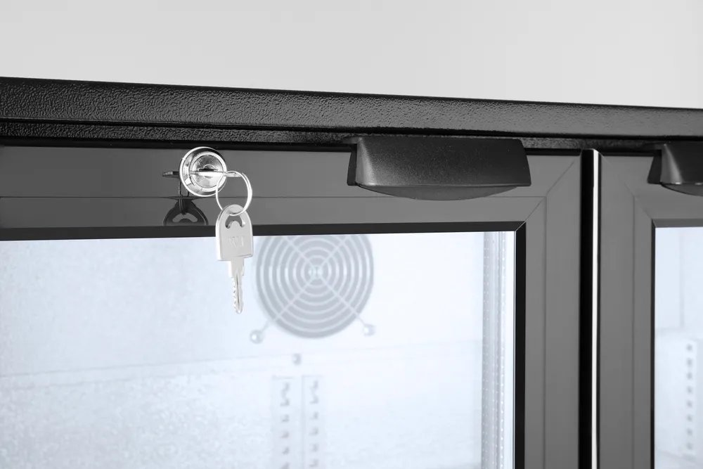 Kühlschrank mit doppelter Tür auf der Rückseite, Arktic, 158L, Schwarz, 220-240V/160W, 900x530x(H)870mm