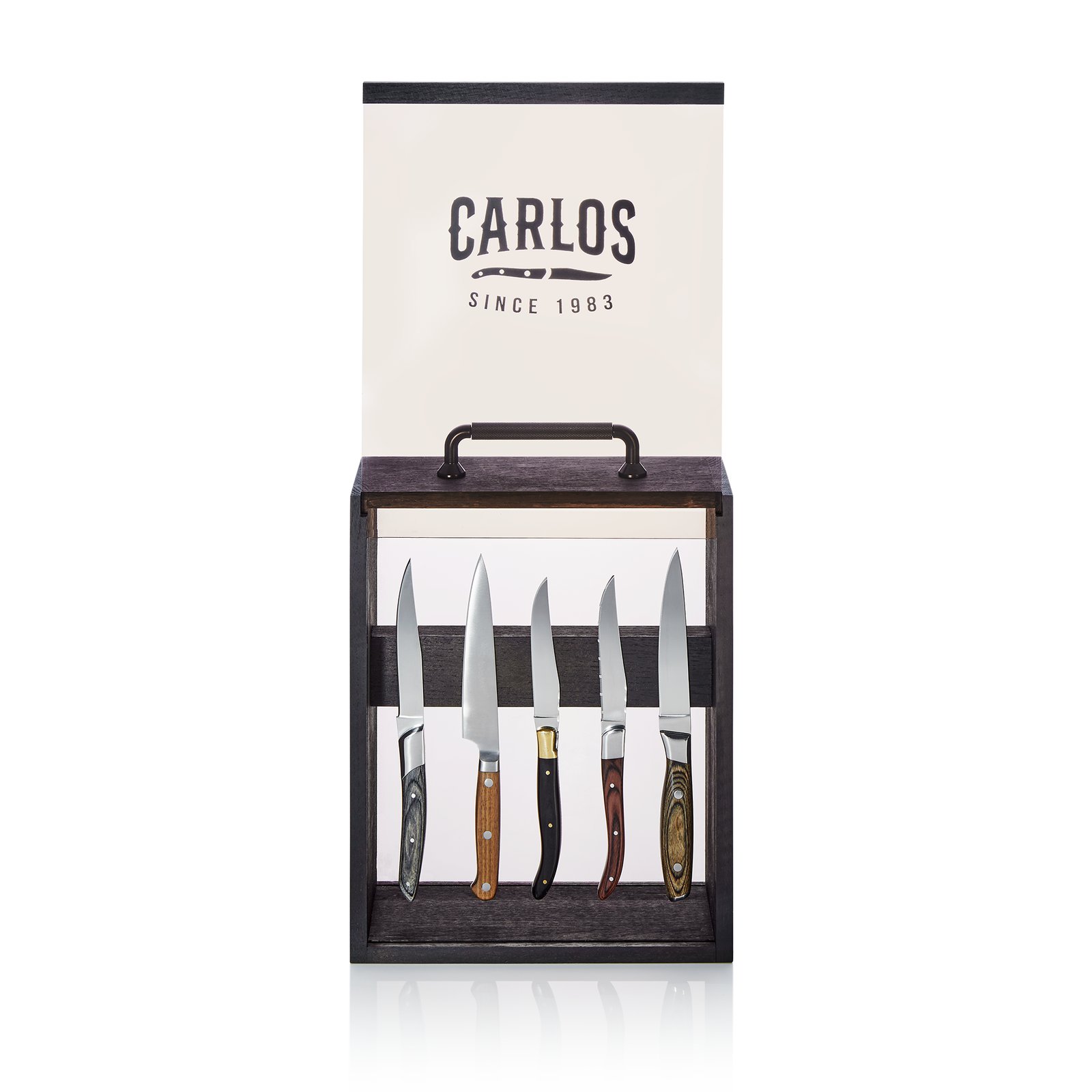 Steakmesser Set CARLOS, mit schwarzem Sandelholzgriff, 24 cm
