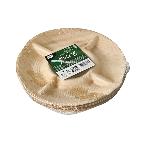 36 Teller, Palmblatt "pure" 5-geteilt Ø 24,5 cm · 2 cm 1080 Teller, Palmblatt "pure" 5-geteilt Ø 24,5 cm · 2 cm