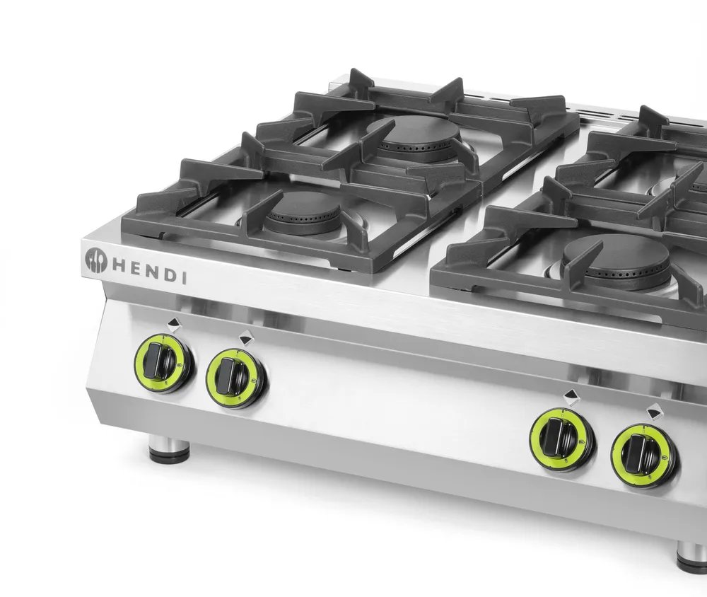 Gasherd Kitchen Line - 4 Kochfelder, Table-Top, Kitchen Line, 19kW, 800x700x(H)310mm Gasherd Kitchen Line - 4 Kochfelder, Table-Top, Kitchen Line, 19kW, 800x700x(H)310mm