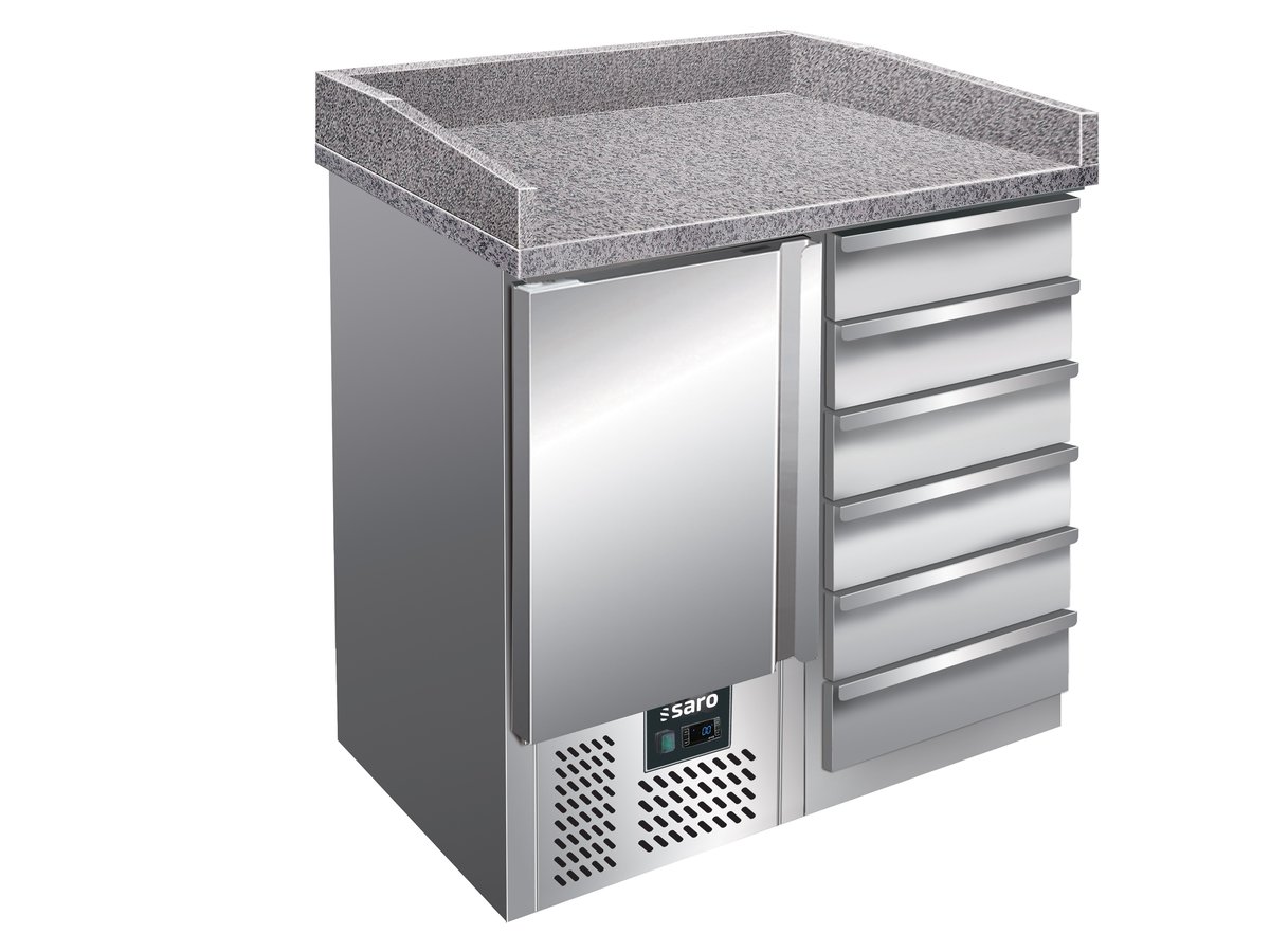Pizzatisch,1Tür+6Schubladen,ModellPZ4001