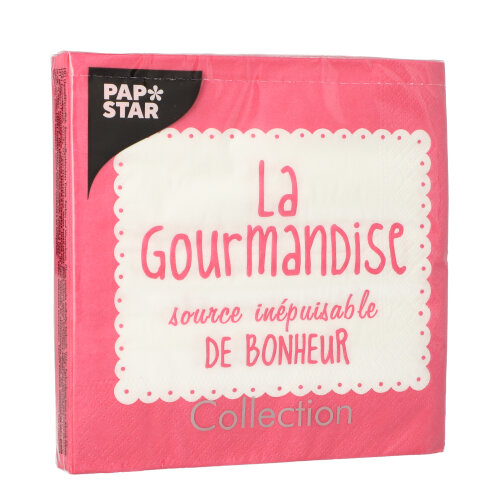20 Servietten, 3-lagig 1/4-Falz 33 cm x 33 cm fuchsia "La Gourmandise" 23040 Servietten, 3-lagig 1/4-Falz 33 cm x 33 cm fuchsia "La Gourmandise"