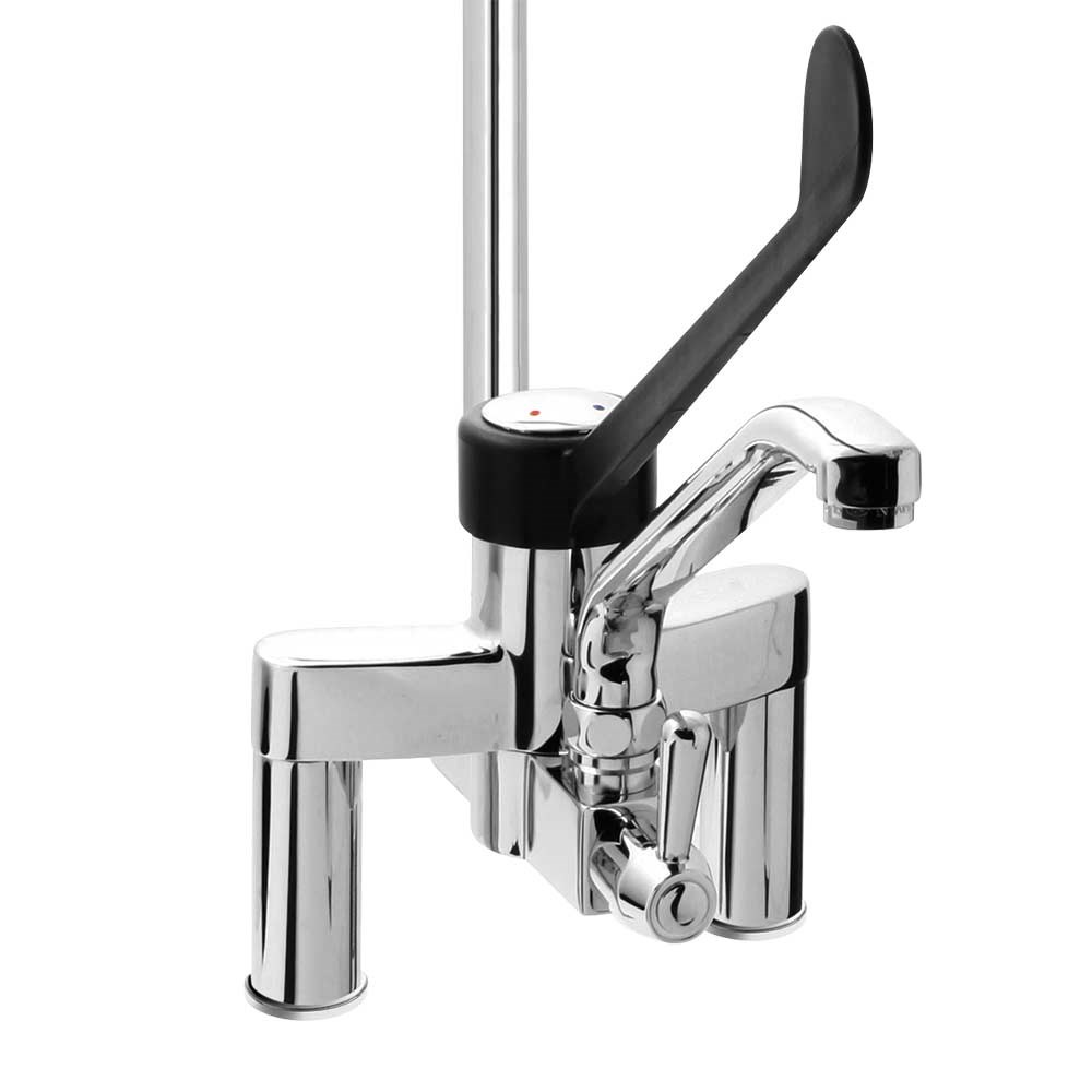 Monolith Premium Zweiloch-Geschirrbrause, inkl. Wasserhahn mit Ellenbogenbedienung Monolith Premium Zweiloch-Geschirrbrause, inkl. Wasserhahn mit Ellenbogenbedienung