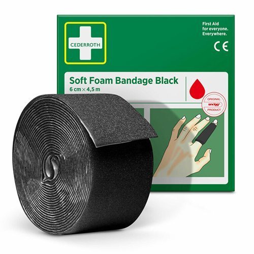 800 "Cederroth" Soft Foam Bandage 4,5 m x 6 cm schwarz , Refill