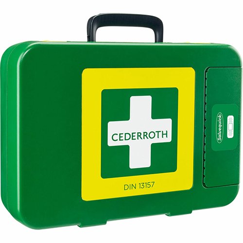 48 "Cederroth" First Aid Kit DIN 13157 30 cm x 42 cm x 18,8 cm grün 2 "Cederroth" First Aid Kit DIN 13157 30 cm x 42 cm x 18,8 cm grün